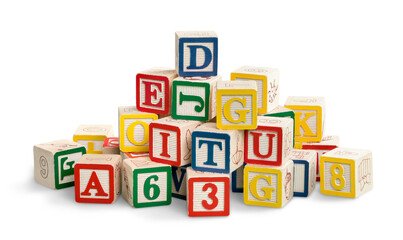 Little Mind ABCD 48 Wooden Blocks with Storage Box |